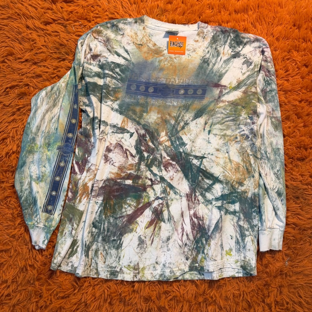 Harley Davidson Durango CO Custom Tie Dye Long Sleeve T-Shirt Mens XL